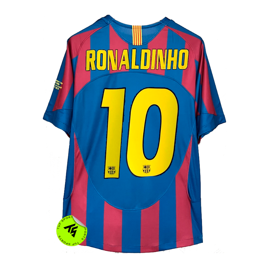 Camisa do Barcelona 2005/06 - RONALDINHO #10 (PRONTA ENTREGA)