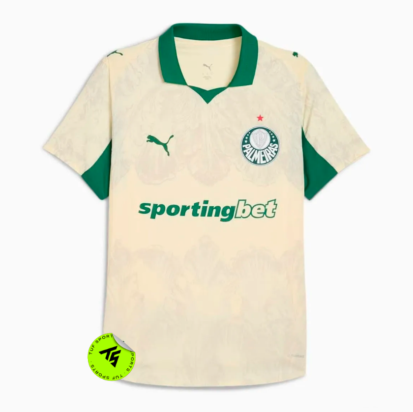 Camisa do Palmeiras 2025/26 - Bege SuperMundial (PRONTA ENTREGA)