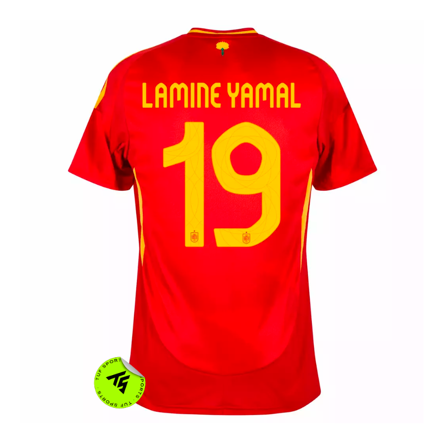 Camisa do Espanha 2024/25 - LAMINE YAMAL #19 (PRONTA ENTREGA)