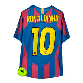 Camisa do Barcelona 2005/06 - RONALDINHO #10 (PRONTA ENTREGA)